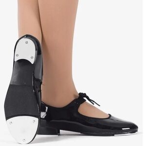 Elegant Black Patent Leather Tap Shoes